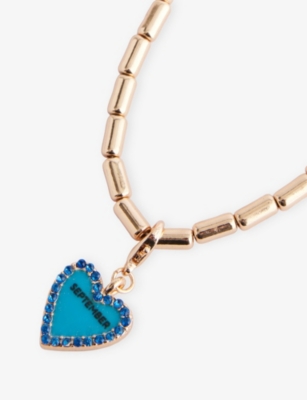 STYCH ACCESSORIES: September Birthstone And Month Charm Necklace