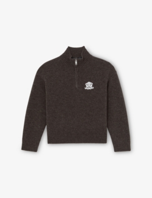 REISS: Curtis Logo-Embroidered Wool-Blend Jumper 13-14 Years