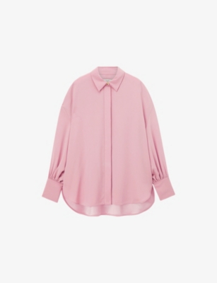 Womens Joseph Camilia Relaxed-Fit Satin Blouse