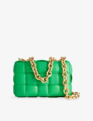 RESELFRIDGES: Pre-Loved Bottega Veneta Medium Chain-Box Leather Shoulder Bag