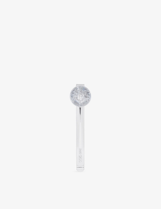 Logo Crystal-Embellished And Steel Hair Slide
