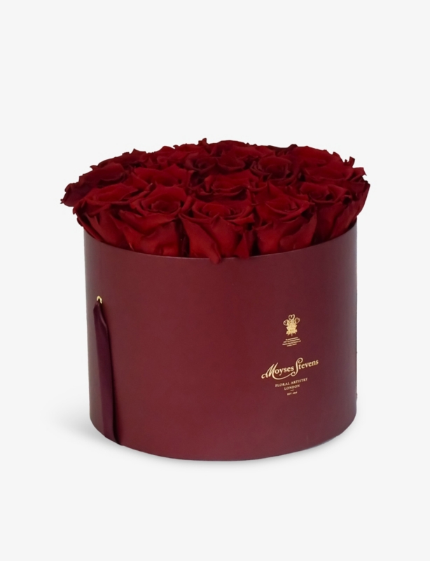 Forever Yours Small Preserved Rose Stem Hat Box