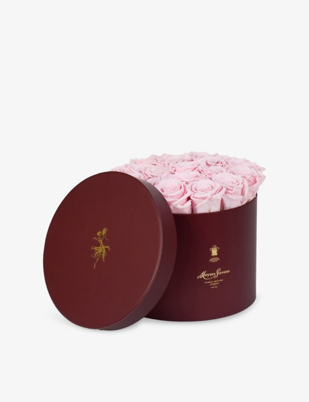 Rose Promise Small Preserved Rose Stem Hat Box