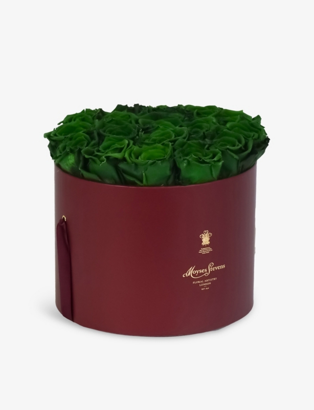 Love You Forever Small Preserved Rose Stem Hat Box