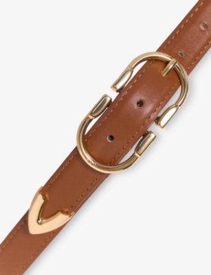 MAJE: Double-Buckle Leather Belt