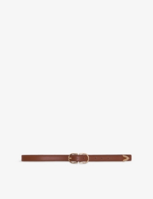 MAJE: Double-Buckle Leather Belt