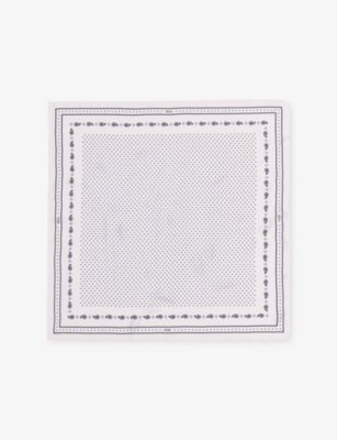 MAJE: Polka Dot-Print Silk-Twill Scarf