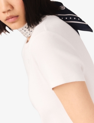 MAJE: Bandana-Print Silk-Twill Scarf