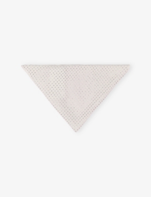 MAJE: Rhinestone-Embellished Triangle Wool Scarf