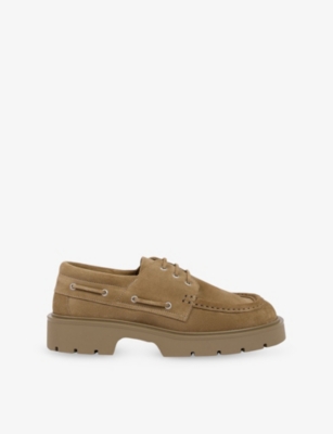 Mens Sandro Lace-Up Suede Boat Shoes