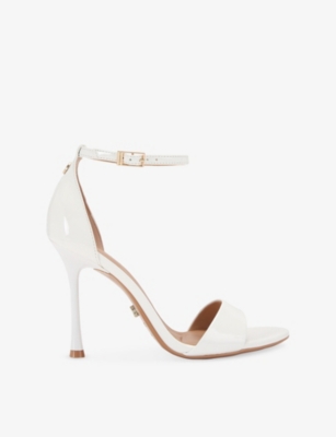 Carvela Womens White Incanto Faux-leather Heeled Sandals Eur 39 / 6 Uk