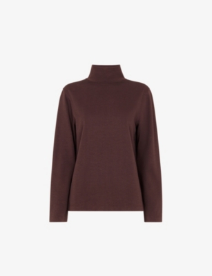 WHISTLES: Funnel-Neck Stretch-Cotton Jersey Top