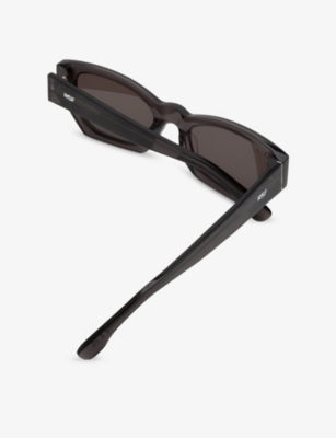 RETRO SUPER FUTURE: Amata Estate Liquirizia Rectangular-Frame Acetate Sunglasses