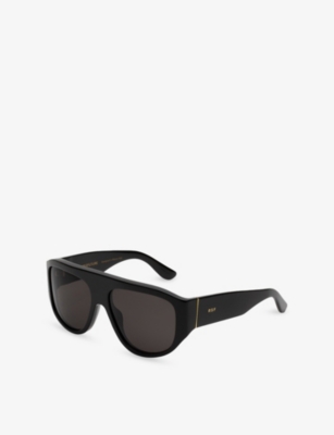 RETRO SUPER FUTURE: Biscotto Aviator-Frame Acetate Sunglasses