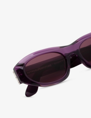 RETRO SUPER FUTURE: Cinema Melanzana Cat-Eye Acetate Sunglasses