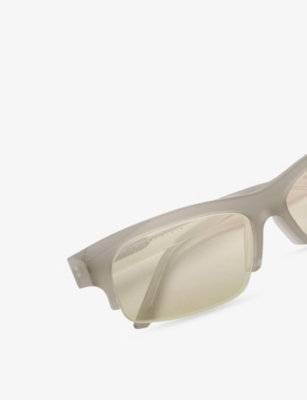 RETRO SUPER FUTURE: Scatto Rectangular-Frame Acetate Sunglasses