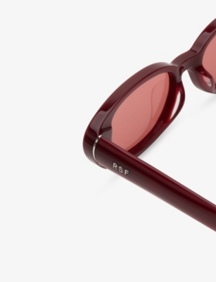 RETRO SUPER FUTURE: Vega Bordeaux Acetate Sunglasses