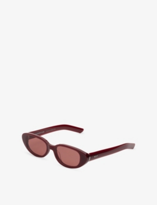 RETRO SUPER FUTURE: Vega Bordeaux Acetate Sunglasses