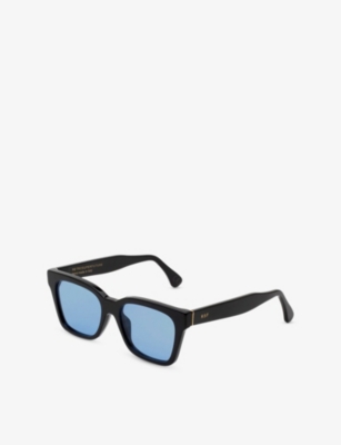 RETRO SUPER FUTURE: America Azure Square-Frame Acetate Sunglasses