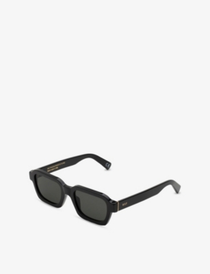 RETRO SUPER FUTURE: Caro Rectangular-Frame Acetate Sunglasses