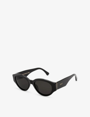 RETRO SUPER FUTURE: Drew Mama Oval-Frame Acetate Sunglasses