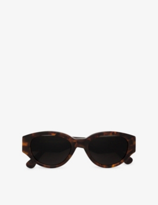 RETRO SUPER FUTURE: Drew Mama Oval-Frame Acetate Sunglasses