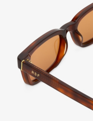 RETRO SUPER FUTURE: Gesto Rectangular-Frame Acetate Sunglasses