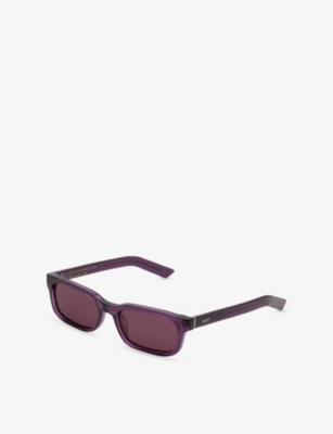 RETRO SUPER FUTURE: Gesto Rectangular-Frame Acetate Sunglasses