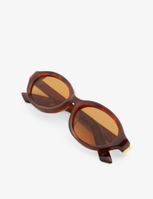 RETRO SUPER FUTURE: Parola Oval-Frame Acetate Sunglasses