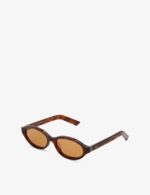 RETRO SUPER FUTURE: Parola Oval-Frame Acetate Sunglasses