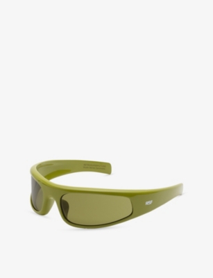 RETRO SUPER FUTURE: Cerchietto Shield-Frame Nylon Sunglasses