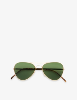 RETRO SUPER FUTURE: 8M3 Aviator-Frame Metal Sunglasses