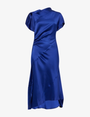 lilly formal dresses Dusty Blue Formal Dress Simple Spaghetti Straps Elegant V-Neck Floor L