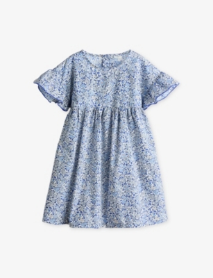 blue winter dresses for women The Verse Dress. -- Indigo Bandana – The Great main image 1