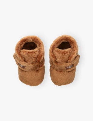 Ugg Brown Baby Bixbee Terry Cloth Booties 6 Months - 1 Year Eur 18 / 2 Uk In Brown