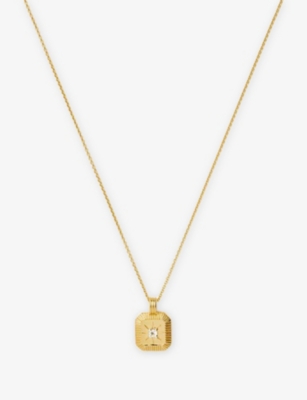 MISSOMA: Birthstone 18ct Yellow-Gold Vermeil Necklace