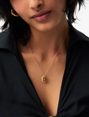 MISSOMA: Birthstone 18ct Yellow-Gold Vermeil Necklace