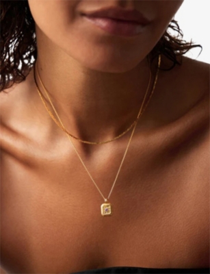 MISSOMA: Birthstone 18ct Yellow-Gold Vermeil Necklace