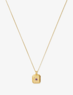 MISSOMA: Birthstone 18ct Yellow-Gold Vermeil Necklace