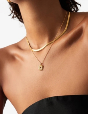 MISSOMA: Birthstone 18ct Yellow-Gold Vermeil Necklace