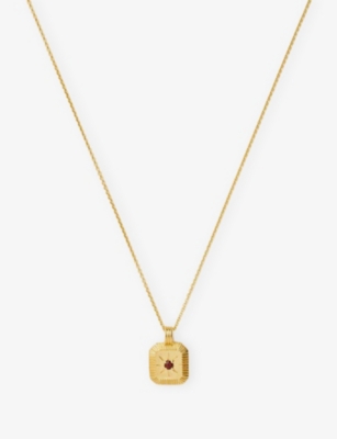 MISSOMA: Birthstone 18ct Yellow-Gold Vermeil Necklace