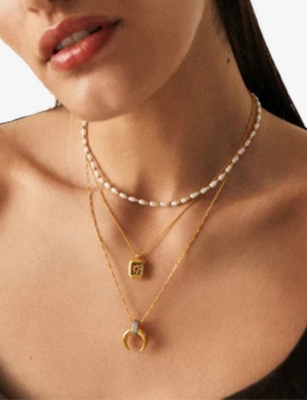 MISSOMA: Birthstone 18ct Yellow-Gold Vermeil Necklace