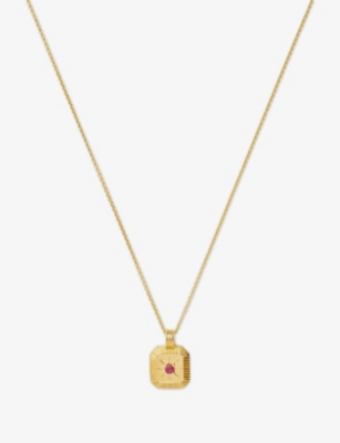 MISSOMA: Birthstone 18ct Yellow-Gold Vermeil Necklace