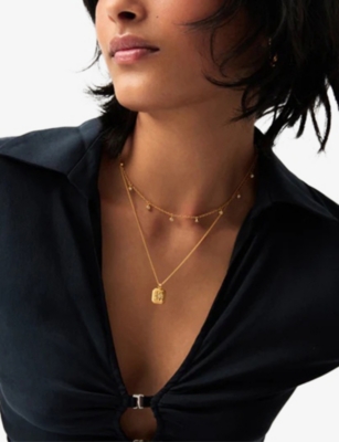 MISSOMA: Birthstone 18ct Yellow-Gold Vermeil Necklace