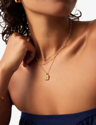 MISSOMA: Birthstone 18ct Yellow-Gold Vermeil Necklace