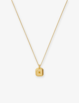 MISSOMA: Birthstone 18ct Yellow-Gold Vermeil Necklace