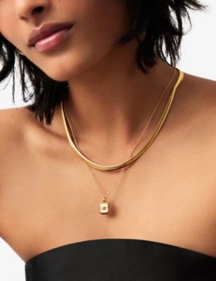 MISSOMA: Birthstone 18ct Yellow-Gold Vermeil Necklace