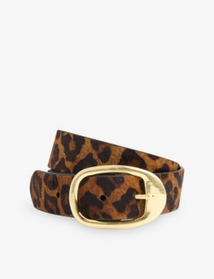 Whistles: Leopard-Print Hair-On Leather Belt