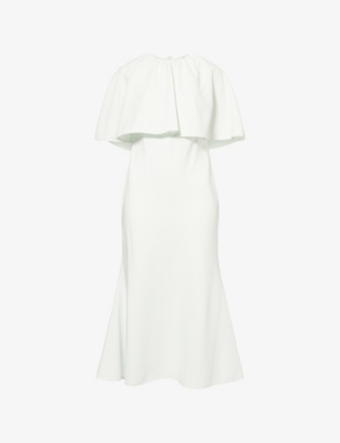 Womens Roland Mouret Draped Shawl Mermaid Cady Midi Dress