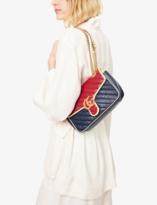 RESELFRIDGES: Pre-Loved Gucci GG Marmont Chain Leather Shoulder Bag